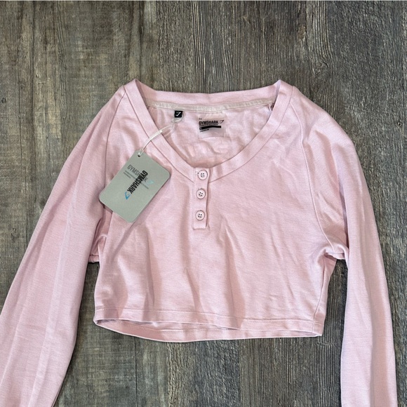 Gymshark Tops - Gym Shark Cropped Long Sleeve